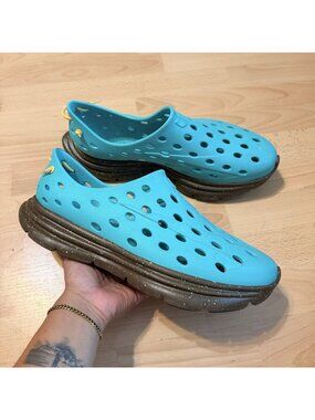 Kane Footwear Revive Active Recovery Shoes Teal Speckled Slip On US 15